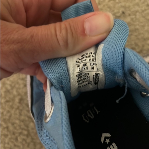 Converse Blue and White Chuck Taylor Sneakers sz13 kids - Picture 6 of 7